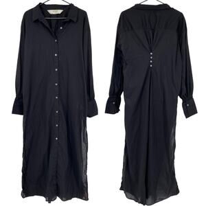 Peace Love World Black Buttoned Maxi Dress